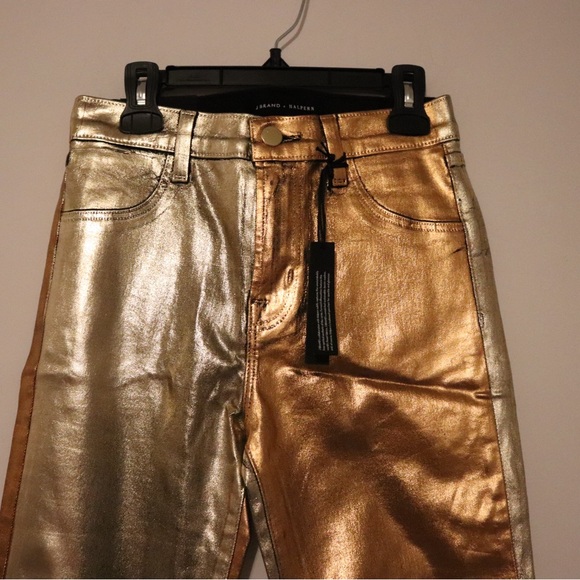 J Brand X Halpern | Gold Foil Jeans Size 25 - Picture 6 of 14